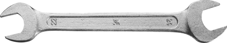 Ключ рожковый гаечный ЗУБР "СТАНДАРТ", оцинкованный, 22х24мм 27115-22-24 купить в Муравленко