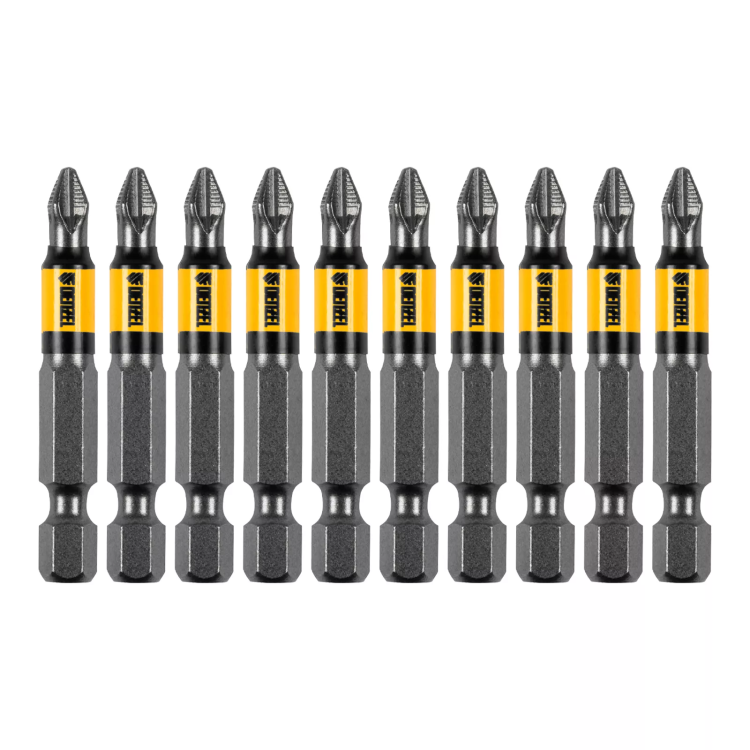 Бита PH2х50, сталь S2, цилиндр., 10 шт. Е 6,3 Denzel 11641 купить в Муравленко
