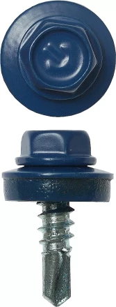 Саморезы ЗУБР &quot;ПРОФЕССИОНАЛ&quot; окраш., RAL 5005 синий насыщен., для крепл. кров. матер. к металл. констр., 5.5x19мм, 500шт 4-300315-55-019-5005 купить в Муравленко