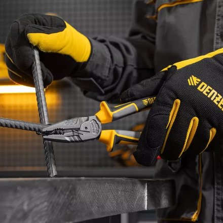 Плоскогубцы комбинированные 205 мм Denzel 17082, трехкомпонентные рукоятки купить в Муравленко