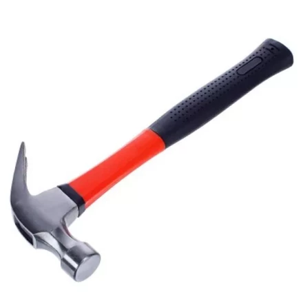 Молоток-гвоздодёр 450г фибергласовая двухкомпонентная ручка магнит Вихрь купить в Муравленко