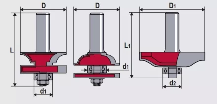 Набор фрез контурно-проф + панельная 3шт Кратон 1 09 01 010 купить в Муравленко