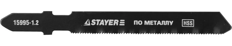 Полотна STAYER "PROFI", T218A, для эл/лобзика, HSS, по металлу (1-3мм), фигур. рез, EU-хвост., шаг 1,2мм, 50мм, 2шт 15995-1.2_z01 купить в Муравленко