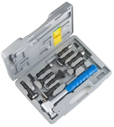 Набор рихтовочный молоток цельнометал. обрезин. ручка сменные бойки 9 шт. в боксе MATRIX 10850