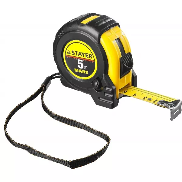 Рулетка STAYER "PROFI" "MARS", обрезиненный корпус, 5мх19мм 34131-05 купить в Муравленко