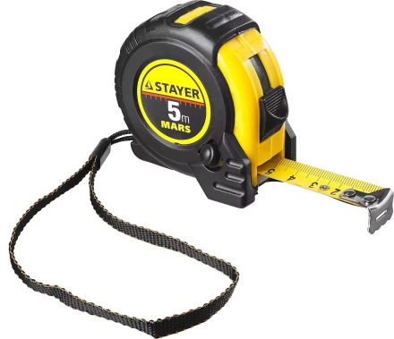 Рулетка STAYER &quot;PROFI&quot; &quot;MARS&quot;, обрезиненный корпус, 5мх19мм 34131-05 купить в Муравленко