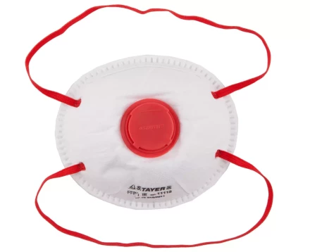Полумаска фильтрующая STAYER &quot;MASTER&quot; коническая, с клапаном, многослойная, класс защиты FFP1 11118 купить в Муравленко