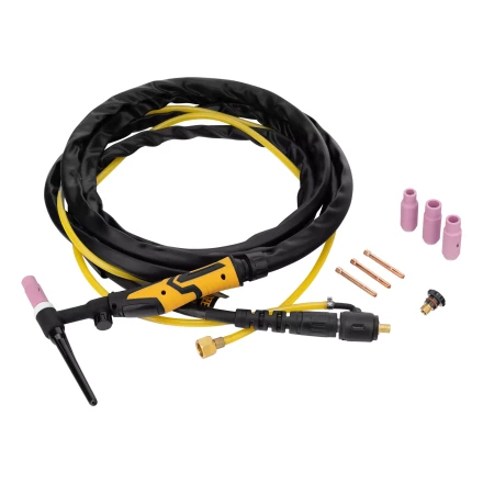 Горелка сварочная TIG WP17V, прямое подключение к баллону, 4 метра Denzel 93643 купить в Муравленко