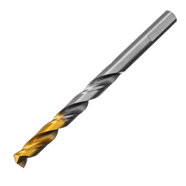 Сверло спиральное по металлу Denzel 8 x 117 мм, Р6М5, Golden Tip, 718239 купить в Муравленко