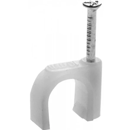 Скоба-держатель для круглого кабеля, с оцинкованным гвоздем, 9 мм, 80 шт, STAYER Master 4510-09 4510-09 купить в Муравленко