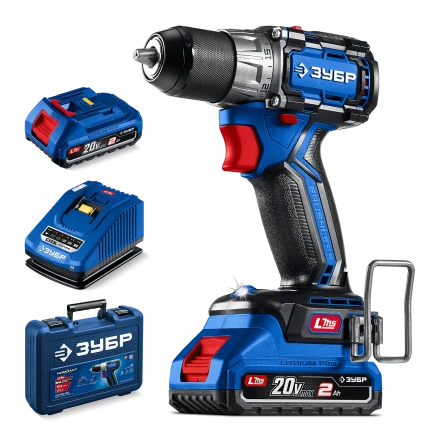 Бесщеточная дрель-шуруповерт Зубр КОМПАКТ #2, 2 АКБ LMS (2 Ач), в кейсе DB-50-22 серия «ПРОФЕССИОНАЛ» купить в Муравленко