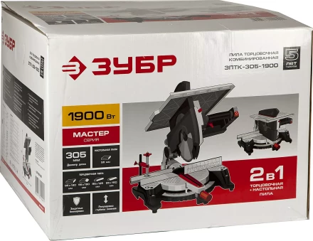 Пила торцовочная комбинированная 2 в 1 ЗПТК-305-1900 серия МАСТЕР купить в Муравленко