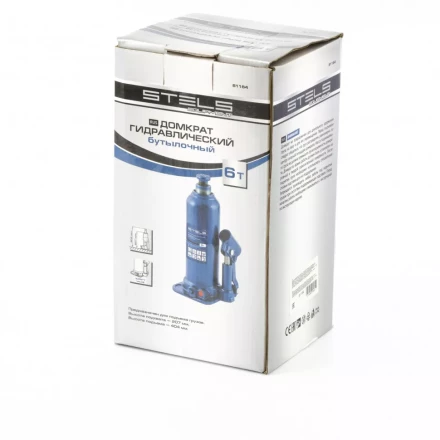 Домкрат гидравлический бутылочный 6 т h подъема 207-404 мм Stels 51164 купить в Муравленко