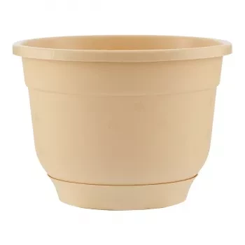 Горшок Флокс с поддоном бежевый 1,5 л PALISAD 69226 купить в Муравленко