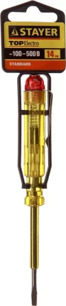 Пробник STAYER &quot;STANDARD&quot; электрический, 100-500В, 140мм, этикетка-флажок 2571-14_z01 купить в Муравленко