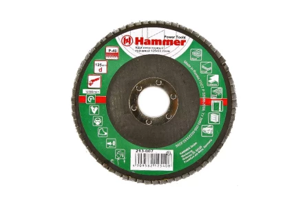 Круг Лепестковый Торцевой (КЛТ) HAMMER КЛТ 1 Ф125х22 Р40 213-007 купить в Муравленко