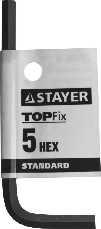 Ключ имбусовый STAYER "STANDARD", сталь, черный, 5мм 27405-5 купить в Муравленко