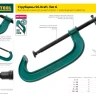 Струбцина, KRAFTOOL 32011-050-200, тип "F", DIN 5117, двухкомпонентная ручка, 50х200мм 32011-050-200 купить в Муравленко