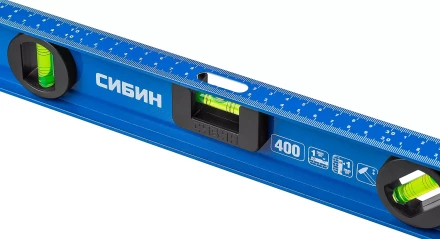 Уровень СИБИН двутавровый, 3 ампулы, измерительная линейка, 40см 34607-040 купить в Муравленко