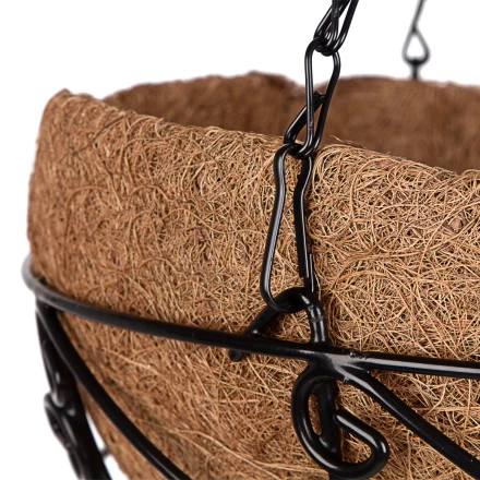 Кашпо подвесное с орнаментом Palisad, с кокосовой корзиной, диаметр 30 см, 690048 купить в Муравленко