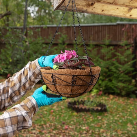 Кашпо подвесное с орнаментом Palisad, с кокосовой корзиной, диаметр 30 см, 690048 купить в Муравленко