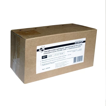 Тиски слесарные цилиндрические поворотные 63/38мм с наковальней Энкор 20008 купить в Муравленко