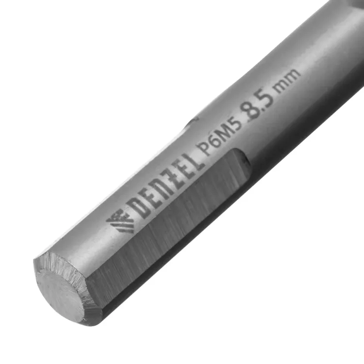 Сверло спиральное по металлу Denzel 8,5 x 117 мм, Р6М5, Golden Tip, 718240 купить в Муравленко