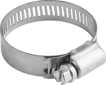 Хомуты ЗУБР &quot;ЭКСПЕРТ&quot;, нерж. сталь, просечная лента 12 мм, 19-44 мм, 100 шт 37815-019-44-100 купить в Муравленко