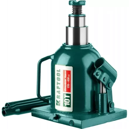 Домкрат гидравлический бутылочный &quot;Double Ram&quot;, сварной, телескопический, 10т, 170-430мм, KRAFTOOL 43463-10 43463-10 купить в Муравленко