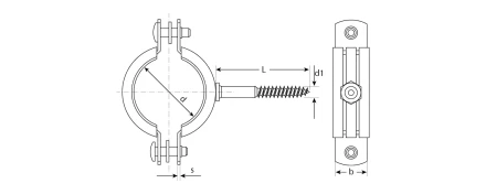 Хомуты трубные с шурупом карточка серия ЭКСПЕРТ купить в Муравленко