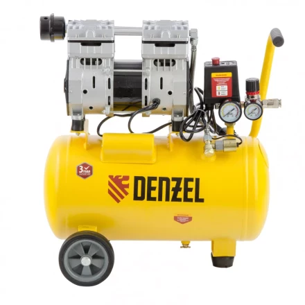 Компрессор безмаслянный Denzel DLS950/24 малошумный 58026 купить в Муравленко