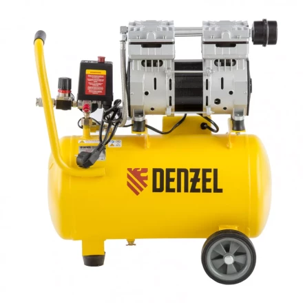 Компрессор безмаслянный Denzel DLS950/24 малошумный 58026 купить в Муравленко