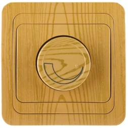 Диммер СВЕТОЗАР "ГАММА" цвет ольха, 60-800Вт SV-54142-A