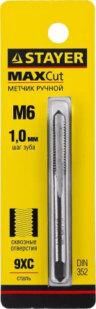 Метчик STAYER &quot;MASTER&quot; одинарный, для сквозных отверстий, сталь 9ХС, М6х1,0 28020-06-1.0 купить в Муравленко