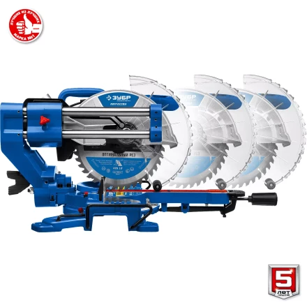 ЗУБР Профессионал ППТ-255-П пила торцовочная с протяжкой, d 255 х 30 мм, 2000 Вт купить в Муравленко