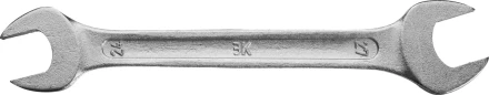 Ключ рожковый гаечный ЗУБР &quot;СТАНДАРТ&quot;, оцинкованный, 24х27мм 27115-24-27 купить в Муравленко