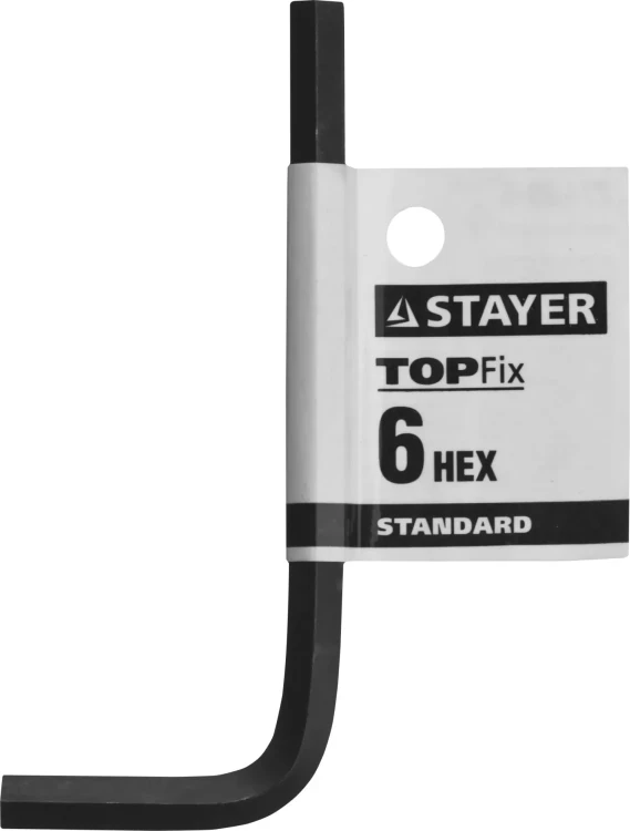 Ключ имбусовый STAYER "STANDARD", сталь, черный, 6мм 27405-6 купить в Муравленко