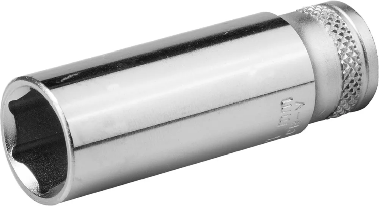 Торцовая головка KRAFTOOL "INDUSTRIE QUALITAT", удлиненная, Cr-V, FLANK, хромосатинированная, 1/4", 8 мм 27817-08_z01 купить в Муравленко