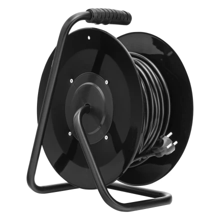 Удлинитель силовой Сибртех 20 м, 16А, тип УХз16, ПВС 3 x 2.5 мм, на стальной катушке, 4 розетки  95872 купить в Муравленко