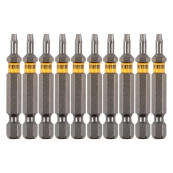 Бита TX 10х50, сталь S2, шестигранный профиль, 10 шт. Е 6,3 Denzel 11667