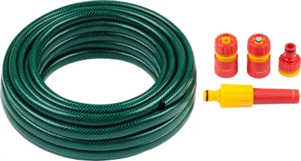 Набор поливочный GRINDA: Шланг 1/2&quot;x15 м, наконечник-распылитель, поливочная арматура 428497-1/2-15 купить в Муравленко