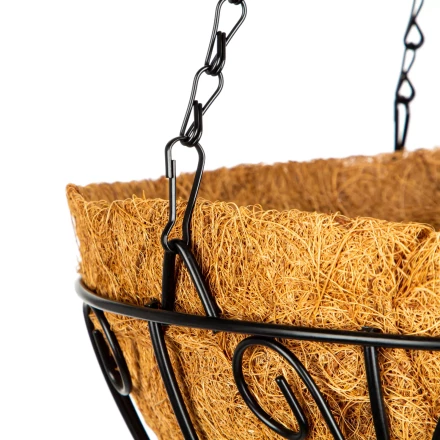 Кашпо подвесное с декором, с кокосовой корзиной, диаметр, 30 см Palisad 690108 купить в Муравленко