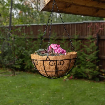 Кашпо подвесное с декором, с кокосовой корзиной, диаметр, 30 см Palisad 690108 купить в Муравленко