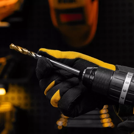 Сверло спиральное по металлу Denzel, 9 x 125 мм, Р6М5, Golden Tip, 718241 купить в Муравленко