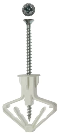 Дюбель ЗУБР &quot;МАСТЕР&quot; полипропиленовый, тип &quot;Бабочка&quot;, для пустотелых конструкций, с оцинкованным саморезом, 10 х 50 мм, 4 шт 4-301326 купить в Муравленко