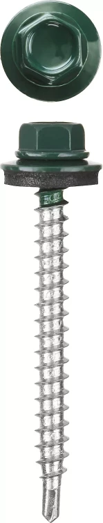 Саморезы СКМ кровельные, RAL 6005 зеленый насыщенный, 19 x 5.5 мм, 500 шт, для металлических конструкций, STAYER 30305-55-019-6005 купить в Муравленко