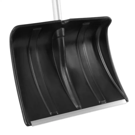 Лопата для уборки снега пластиковая, 470х350х1340 мм, алюминиевый черенок, Россия, Сибртех 61662 купить в Муравленко