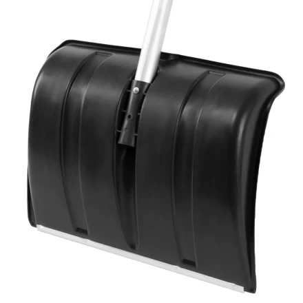 Лопата для уборки снега пластиковая, 470х350х1340 мм, алюминиевый черенок, Россия, Сибртех 61662 купить в Муравленко