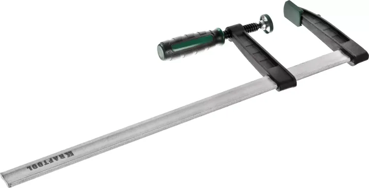 Струбцина, KRAFTOOL 32011-120-500, тип "F", DIN 5117, двухкомпонентная ручка, 120х500мм 32011-120-500 купить в Муравленко