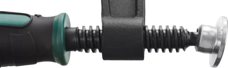 Струбцина, KRAFTOOL 32011-120-500, тип "F", DIN 5117, двухкомпонентная ручка, 120х500мм 32011-120-500 купить в Муравленко